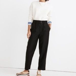 Madewell Huston Pull-on Pants (Black) NWT